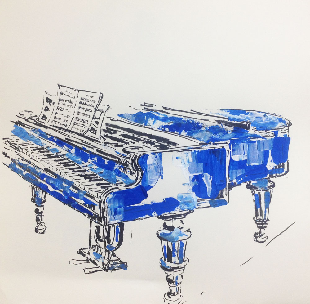 blaues klavier