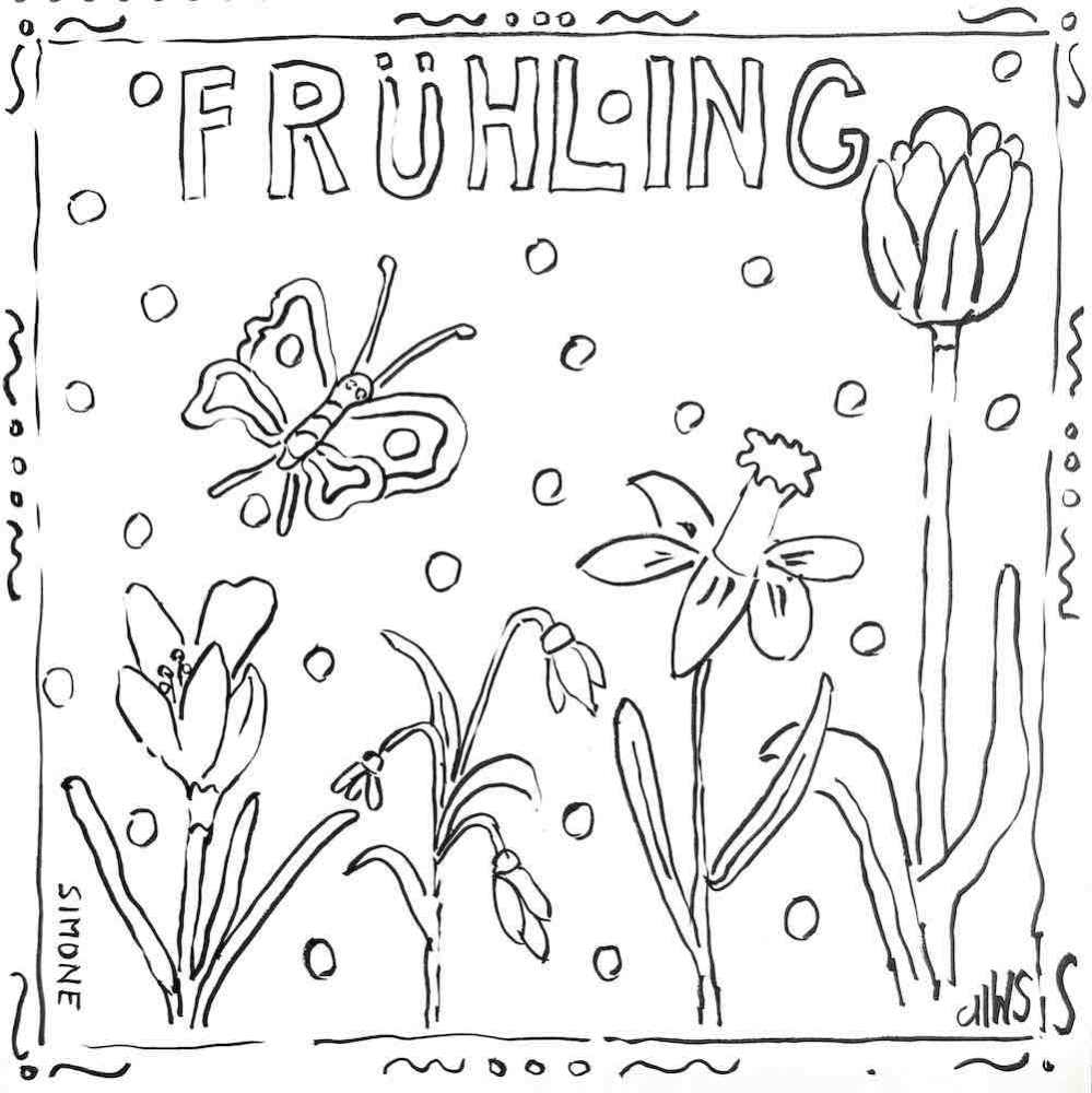 Ausmalbild Frühling